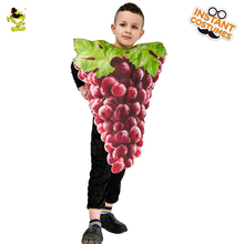 Conjunto de buquê de uvas infantil, unissex, fantasia de frutas divertidas para crianças, traje para festa, presentes 2024 - compre barato