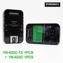 Светодиодная лампа для видеосъемки Yongnuo YN-622C + YN-622C-TX комплект Беспроводной ttl в режиме HSS вспышка триггера для Canon 1200D 1100D 1000D 800D 750D 650D 600D 550D 500D 5D II 2024 - купить недорого