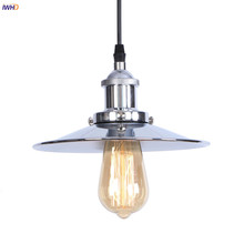 IWHD Silver Retro LED Pendant Light Fixtures Dining Room Vintage Lamp Loft Decor Industrial Pendant Lighting Hanging Lights 2024 - buy cheap