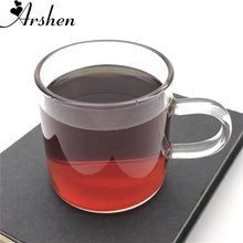 Arshen прочная термостойкая чашка для чая и кофе из боросиликата 120 мл с ручкой, стеклянная чашка для молока для семейной вечеринки 2024 - купить недорого