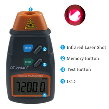 Tacómetro Digital láser sin contacto, medidor de velocidad rotacional automático profesional, velocímetro, medidor de velocidad 2024 - compra barato
