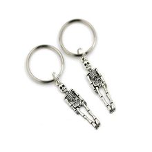 Skull Skeleton Keychain Vintage Silver Key Chains Ring For Keys Car Charm Halloween Key Ring Handbag Gift Crafts Accessories 2024 - buy cheap