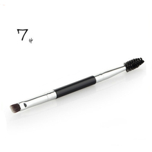 Двухсторонние кисти для бровей с деревянной ручкой для ежедневного макияжа H0082 2024 - купить недорого