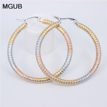  Three choices European and American minimalist popular hoop earrings men and women Sports and leisure office LH665 2024 - buy cheap