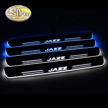 Sncn-soleira de porta de carro com led para honda jazz 2016 2017 2018, ultrafina, acrílico, dinâmica, luz led, pedal de placa, de abertura 2024 - compre barato