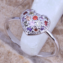 Agradável multicolorido vermelho garnet prata chapeado feminino jóias anel tamanho 6 / 7 / 8 / 9 r0660 2024 - compre barato
