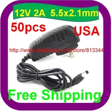 50 Pcs  AC 110-240V To DC 12V 2A Power Supply Adapter US Plug For 3528 5050 Strip LED 24w adapter 2024 - buy cheap