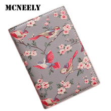 Lovely Floral Leather Passport Holder High Quality Cute Credit Card Protector for Passport Cover as Small Gift Girls Boys Friend 2024 - buy cheap