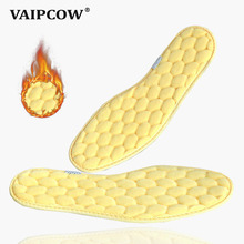 VAIPCOW Keep Warm Heated Cashmere Thermal Insoles Thicken Soft Breathable Winter Sport Shoes Insert For Man Woman Boots Pad Sole 2024 - buy cheap