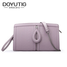 DOYUTIG Women's Envelope Evening Clutch Bags Crocodile Pattern Female Genuine Leather Shoulder Bags Luxury Lady Day Cluthes A186 2024 - buy cheap