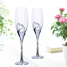 2pcs Crystal champagne glasses Originality  High handmade goblet wine glass Household cup Wedding gifts box  wine glass set 2024 - buy cheap