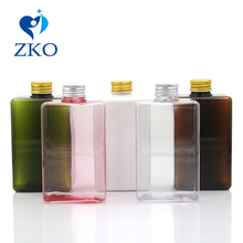 Botella de agua para maquillaje Rectangular Multicolor PETG de 300ml con tapa de aluminio plateado/dorado botella dispensadora recargable 2024 - compra barato