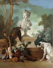 Reproducción de pintura al óleo, pintura al óleo hecha a mano, Nature morte au buste de Jean-Baptiste Oudry, figura clásica, Museum quaity 2024 - compra barato