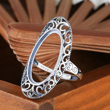 Женское серебряное кольцо для помолвки, Винтажное кольцо с овальным кабошоном 11x22 мм 2024 - купить недорого