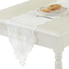Camino de mesa de estilo europeo, decoración de mesa de boda, textil para el hogar, de lujo, de encaje blanco, nuevo 2024 - compra barato
