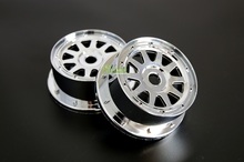 Plastic Chrome Front Wheel Hub 2PCS Fit for 1/5 HPI ROVAN KM BAJA 5B 5T 5SC RC CAR PARTS 2024 - buy cheap