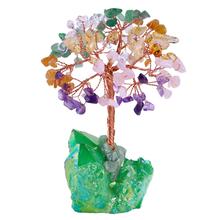 TUMBEELLUWA Árvore do Dinheiro de Titânio Base de Aglomerado De Quartzo Natural De Cristal Bonsai Feng Shui Sorte Estatueta 2024 - compre barato