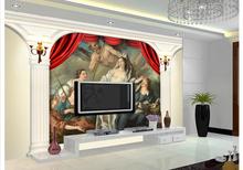 Papel de parede 3d personalizado com desenhos animados, mural de parede de plano de animação hd com fundo 3d para sala de estar 2024 - compre barato