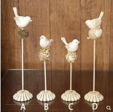 Resin retro bird ornaments, American country home office desktop garden decoration crafts 2024 - buy cheap