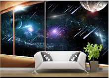 Papel tapiz de techo personalizado, murales de estrella del universo meteorioro para sala de estar, dormitorio, pared de techo, vinilo, papel de pared 2024 - compra barato