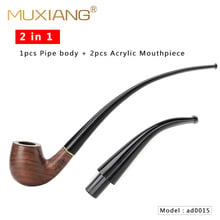 MUXIANG 2 in 1 Wooden rosewood Smoking s High Quality  with 9mm filter 10 smoking Tools Pipe Set ad0015 2024 - buy cheap