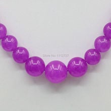 6-14mm Accessory Crafts Purple Violet Necklace Chain Beads Jewelry Party Wedding Gifts Wholesale 18inch Stone Fitting Female 2024 - buy cheap