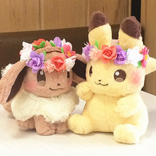 Pokemon New Authentic Japan anime game 2pcs Pikachu&Eievui's Easter Eevee Plush Doll Stuffed Toy Limited Plush Doll Toy 2024 - buy cheap