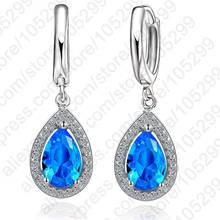 Top Quality  Earrings Women Romantic Real 925 Silver  Pure Crystal Cubic Zircon CZ Wedding Jewelry  Earrings 2024 - buy cheap