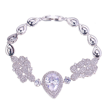 Bettyue Brand Romantic Fashion Glittering Chain Water Drop Bracelet for Women Florid AAA Zircon Crystal Jewelry Wedding Gift 2024 - buy cheap