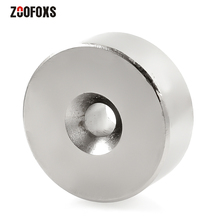 ZOOFOXS 1pcs 50x20 mm Hole 10mm Round Super Strong Neodymium Magnet Powerful Rare Earth Magnets 50*20-10mm 2024 - buy cheap