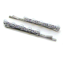 Crystals pearl metal bar charm hair hing clips fashion hair prom ornament jewelry accessories 60prs lot 2024 - buy cheap