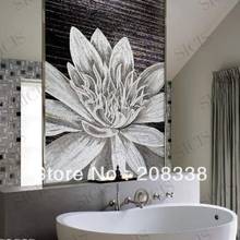 Floral Design Hand Made Glass Mosaic Tile Modern Art Wall Mural Decor 2024 - купить недорого