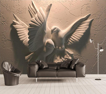 Декоративные обои 3D рельефный Летающий Голубь фон настенная живопись 2024 - купить недорого
