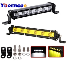 Barra de luz LED Superfina, luz de trabajo de una sola fila 18W 36W 54W 72W 90W 108W para SUV 4X4 ATV todoterreno 2024 - compra barato