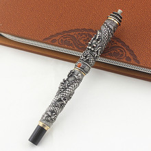 JinHao Double Dragon Jewelry Luxury Fountain Pen Vintage Tower 18KGP 0.5MM Nib Gift Ink Pens Writing Stationery Office Supplies 2024 - buy cheap