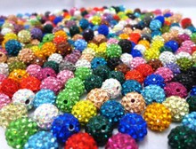 10mm 100pcs/lot Mixed color in random Micro Pave Disco Ball    Beads jewerly making bead Lot Bracelet DIY jewelry crystal 2024 - buy cheap