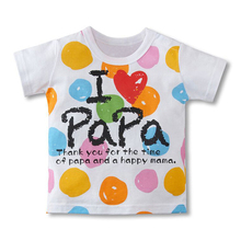 Hot Sale Boys Girls T-Shirt Short Sleeve I Love Pa Pa Ma Ma Series Children's Clothing Tops Kids Baby Goods 2024 - buy cheap