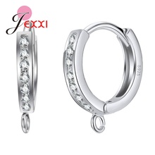 New Arrival Elegant White Cubic Zirconia Great 100% 925 Sterling Silver Anniversary Jewelry Findings For Girls/Women 2024 - buy cheap