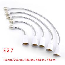E27 LED light Bulb Base Converters E27 to E27 Socket Flexible Extension cord wall Light Holder Lamp Adapter 18 28 38 48 58cm 2024 - buy cheap