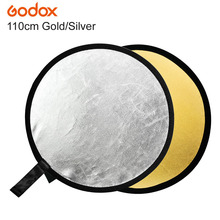 Godox 110cm foto 43 "2 em 1 luz mulit dobrável ouro e prata refletor de fotografia para estúdio de iluminação flash 2024 - compre barato