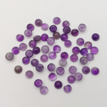 Fashion natural pink crystal stone beads charms 4mm round CAB CABOCHON for jewelry Accessories Wholesale 50pcs Amethysts 2024 - buy cheap