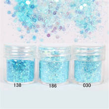 1 Box Frozen-Blue Nail Glitter Dust Fine MIX 3D Nail Art Sequins Acrylic Glitter Powder UV Glitter Powder 3D Nail Art Tips FMA03 2024 - buy cheap