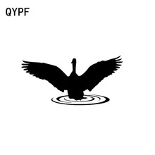 QYPF-pegatina de vinilo con diseño de pájaro cisne para coche, calcomanía gráfica de 18,2 cm x 8,9 cm, divertido Animal, C15-1087 2024 - compra barato