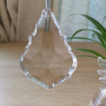 40units 76mm Transparent Maple Leaf French Cut Chandelier Glass Crystal Lighting Prisms Hanging Drops Pendants K9 Crystal Glass 2024 - buy cheap