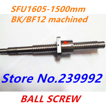 SFU1605-husillo de bolas SFU1605, 1500mm, 16mm, largo 1500mm, más 1 Uds. De diámetro, 1605 husillo de bolas CNC, máquina de tallado DIY BK/BF12 mecanizado 2024 - compra barato