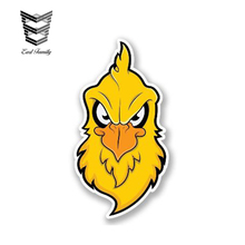 EARLFAMILY 13cm x 6.5cm Car Sticker Angry Chicken Head Decal Funny Car Styling Cartoon Animal Vinyl Graphic Waterproof Decals 2024 - buy cheap