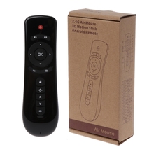 2,4 ГГц беспроводной пульт дистанционного управления Fly Air Mouse T2 3D Gyro Sense Motion Stick для 3D игр Android TV PC TV Smart TV Box 2024 - купить недорого