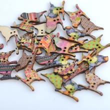 Wood Sewing Button Scrapbooking Bird mixed color for Decoration Craft Diy 20x28mm 50pcs 0119-18 2024 - buy cheap