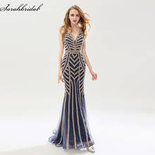 Robe De Soiree New Luxury Styles Elegant Long Mermaid Evening Dresses Crystal Beading Party Gowns Formal Real Photos LSX476 2024 - buy cheap