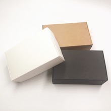 Cajas de Regalo kraft de Blanco Simple/negro/marrón, accesorios de bricolaje en blanco puro, almacenamiento de papel de joyería de mujer, cartón de papel de estilo plegable, 50 Uds. 2024 - compra barato